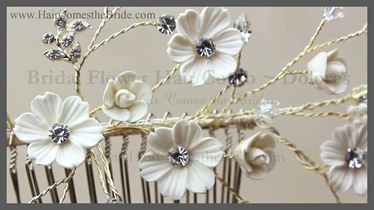 Bohemian Bridal Flower Hair Comb ~ Bridal Hair Accessories and Jewelry by Hair Comes the Bride