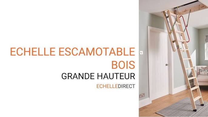 Escalier escamotable traditionnel, avec trappe isolée et déjà assemblé