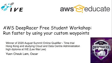 AWS DeepRacer Free Student Workshop: Run faster by using your custom waypoints