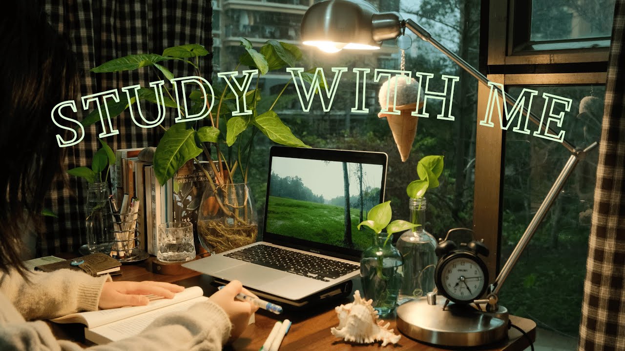 Quick 30 Min Study With Me☔Rain & Greenery🍃no breaks