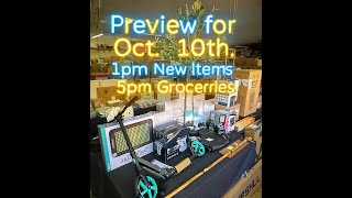 Friday's  Video Preview for Oct. 10 - YouTube Live Online Auction, 1pm