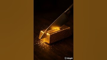 Gold Ingot Being Cut | Ultra-Realistic AI Short