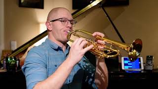 Arban pg16, #24, q=140bpm, 4 bar trades - Trumpet Exercises - Play Along!