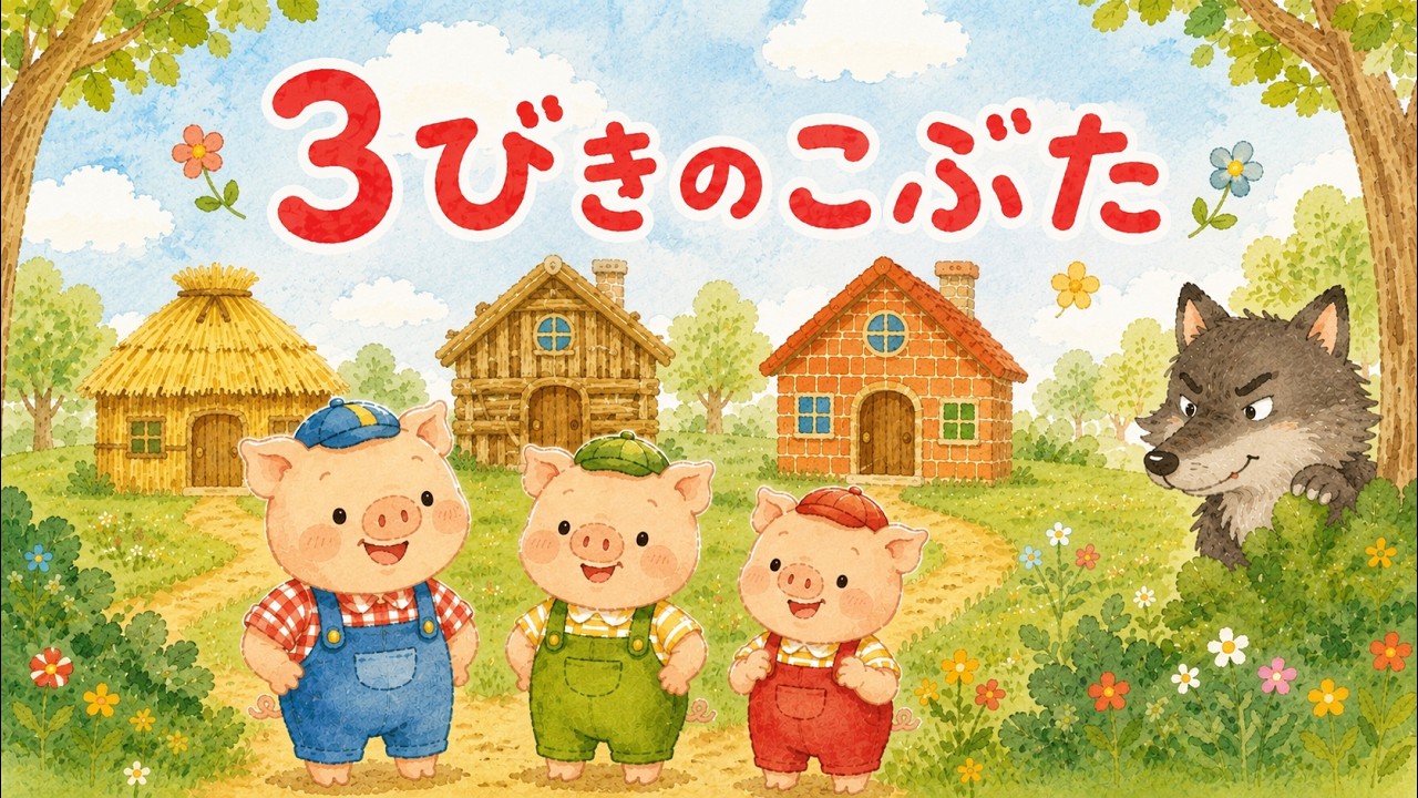 3びきのこぶた - YouTube