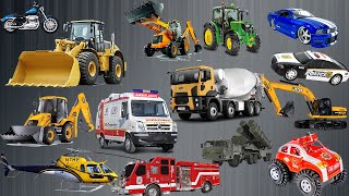 Dump truck, bus tayo, truk pasir, truk molen, truk tangki, bus Transjakarta, wheel loader, kapal