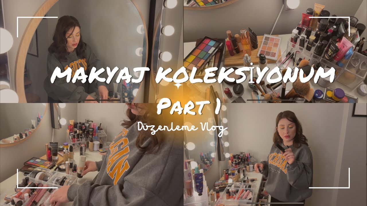 Makyaj Koleksiyonumu Düzenliyorum - Part 1 - Vlog Tadında Temizlik, Verilecekler, Bitenler 👌🏽