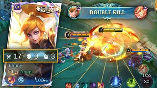 Fanny Perfect KDA On Immortal 116⭐ Aggressive Fanny Gameplay | MLBB