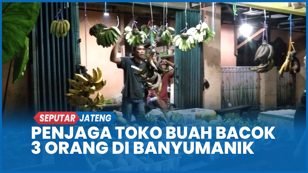 Mencekam! Penjaga Toko Buah Ngamuk, Bacok 3 Orang di Banyumanik Semarang