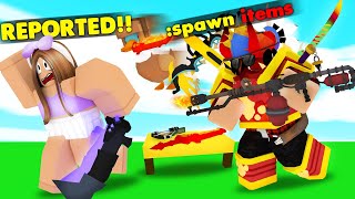 They REPORTED Me For Admin ABUSING... (ROBLOX BEDWARS)