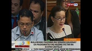 BT: Ika-2 pagdinig ng Senado kaugnay sa pagkamatay ng hazing victim na si Atio Castillo (Part 2)