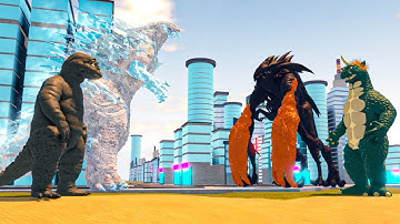 Roblox Kaiju Universe - Gabara Vs Minilla and Muto Prime Vs Frostbite Godzilla