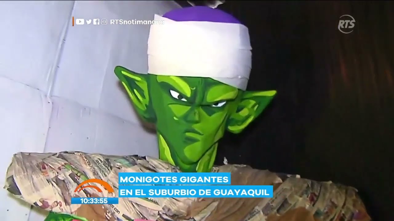 Se alistan los monigotes gigantes para las festividades
