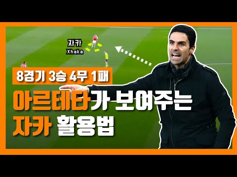 [전술분석] &amp;#39;8경기 3승 4무 1패&amp;#39; 아르테타 전술의 핵심, &amp;#39;자카&amp;#39; 활용법