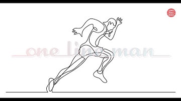 One Line Drawings: Fitness and Sport. Continuous line vector art animated as self-drawing line.