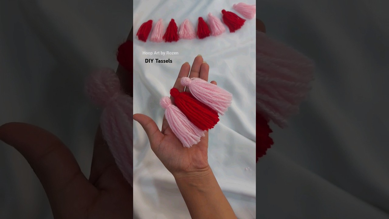 DIY Tassels | How to make woolen tassels | HOOP ART BY ROZEN 