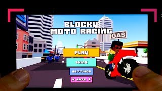 Blocky Moto Racing Android Gameplay | first person gameplay screenshot 4