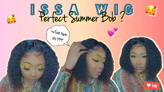 Amazon x JaJa Hair Curly Summer Bob 🥰 | Install + Makeup 💄 | SlayedByTreeTv