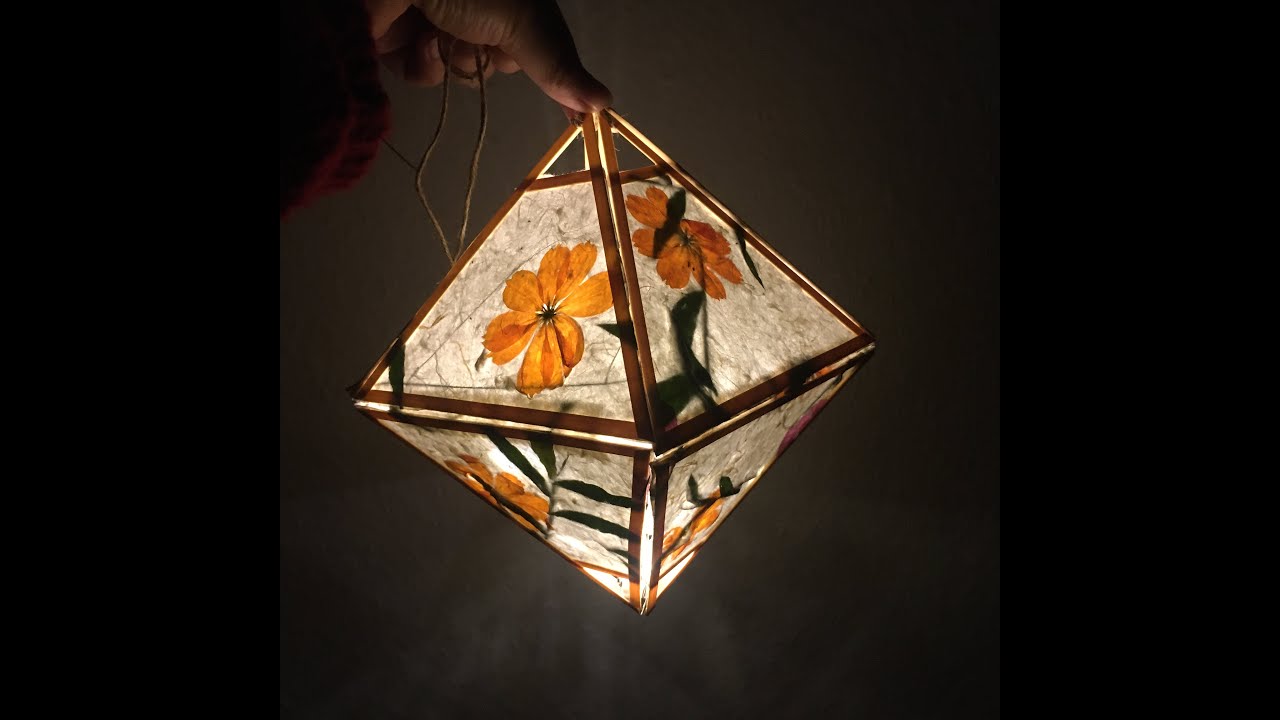 DIY avec des enfants, faire une lanterne en papier fleuri