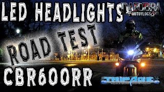 Motorcycle LED Headlights Kit Road Test CBR600RR