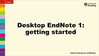 Famous Desktop EndNote 1: getting started Net Worth