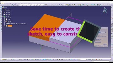 CATIA V5 #Hint 003 - Extrude cut by open profile instead of closed profile sketch #shorts