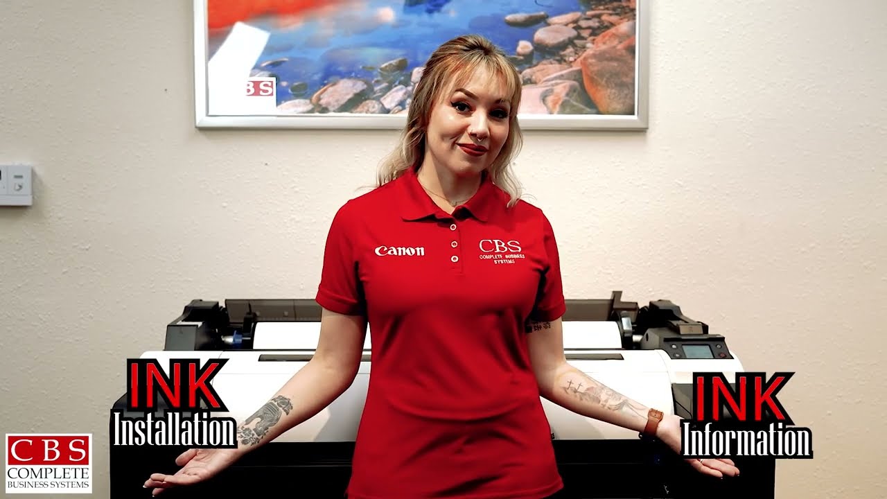Canon imagePROGRAF TM 305 Tutorial  3  Ink install & Info