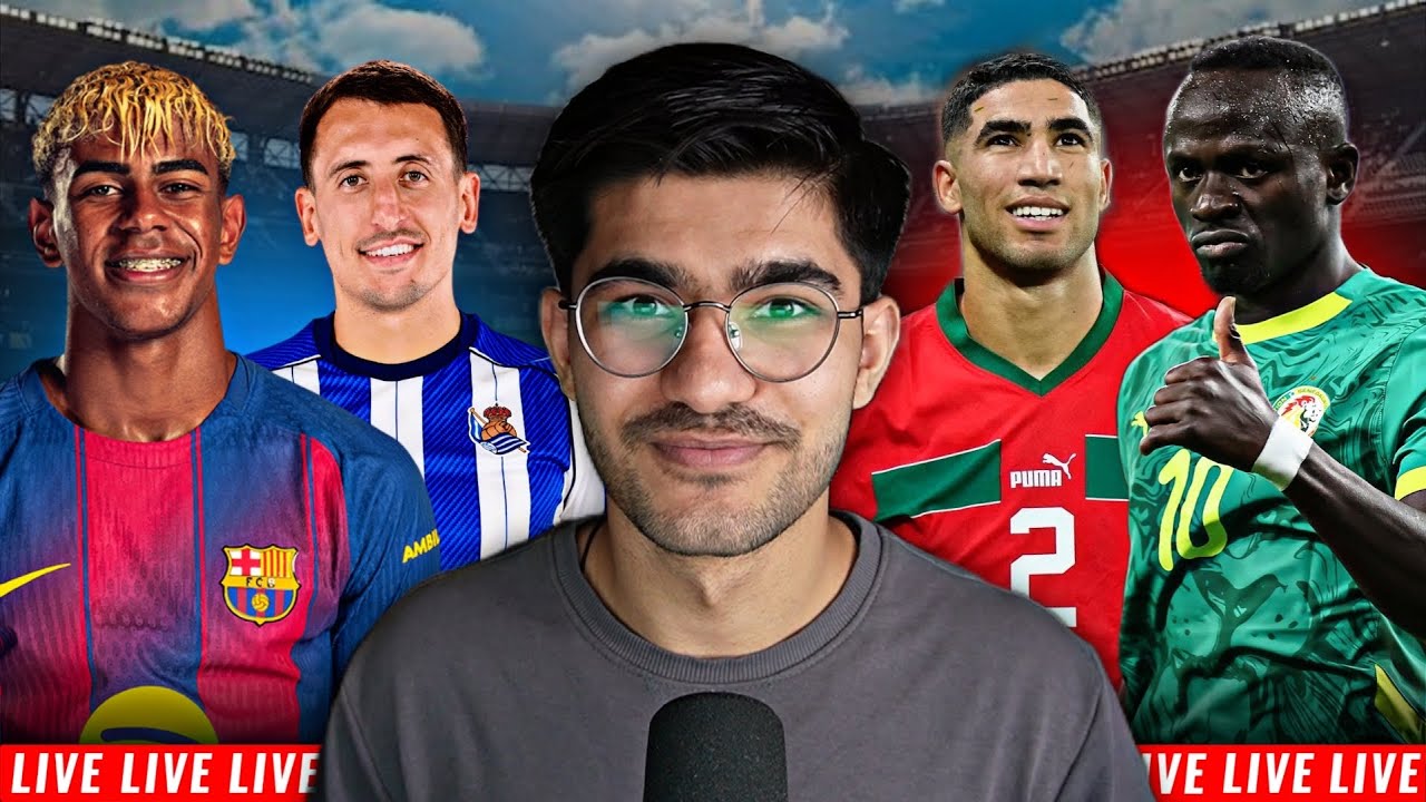 Real Sociedad vs Barcelona | Senegal vs Moroco AFCON FINAL LIVE MATCH REACTION