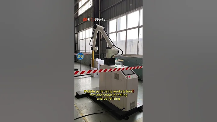 Mobile palletizing workstation, fast and stable handling and palletizing#factory #industrialrobot