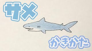 かんたんイラスト サメのかきかた Youtube