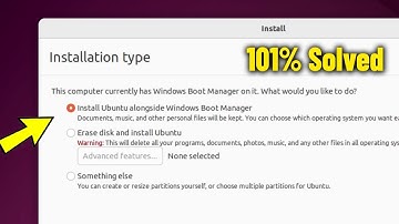 Install Ubuntu Alongside Windows Boot Manager Is Missing - How To Fix Option install ubuntu Linux ✅