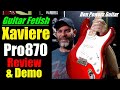 Xaviere pro870 stratocaster style guitar  full review  demo  gfs guitar fetish  candy apple red