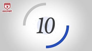 10秒カウントダウン サークル状 青 無料動画 映像制作用フリー素材 10秒カウントダウン サークル状 青 無料動画 映像制作用フリー素材