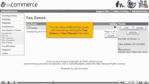 Change tax rates in osCommerce by VodaHost web hosting