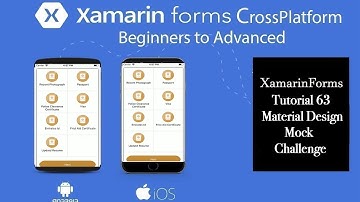 Xamarin Forms Material Design Mock Challenge3[Tutorial 63]