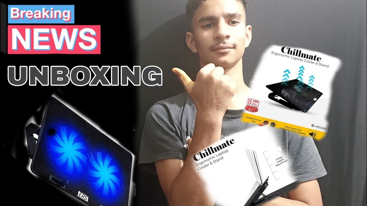 (2IN 1) BEST BUDGET LAPTOP COOLING PAD & STAND with 2 light fans