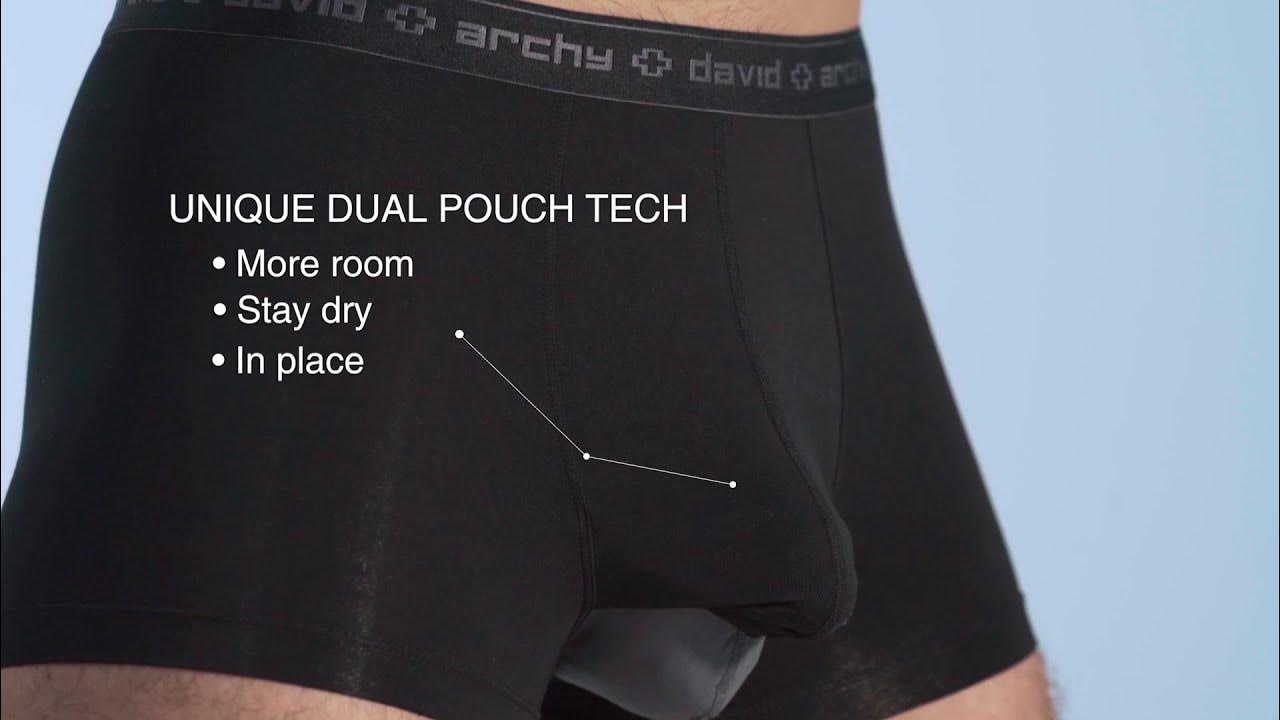 David Archy Underwear DANK05T Men's Dual Pouch/Separate Pouches Underwear 