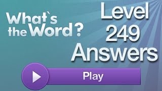 What s the Word Level 249 Answer