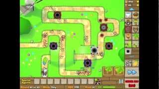 Bloons Tower Defense 5 - Tack Tower Challenge Tutorial - Pt 3