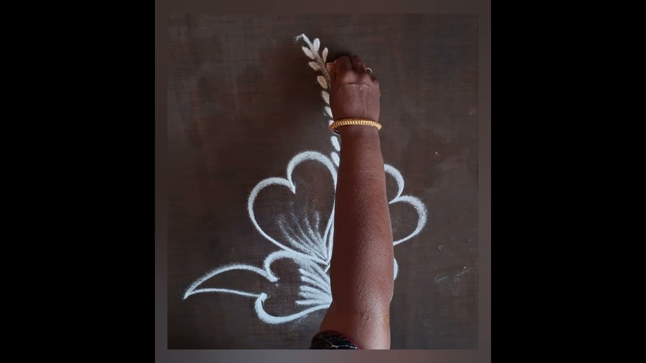 Daily use colour rangoli 