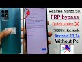Realme Narzo 50 Frp Bypass! Realme Narzo 50 Frp Unlock Android 13,14 Without PC-Share article❌*#899#