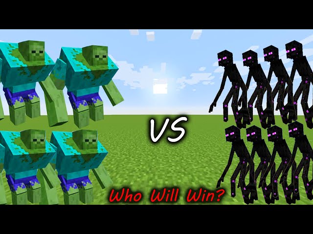 MUTANT ZOMBIES VS MUTANT ENDERMAN BATTLE IN MINECR
