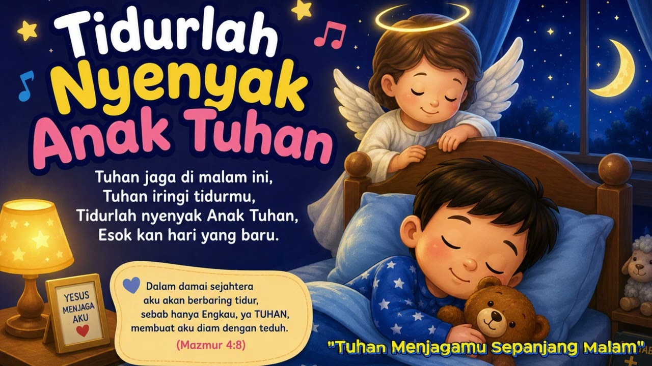 60 Menit Lagu Rohani Anak Pengantar Tidur | Tidurlah Nyenyak Dalam Kasih