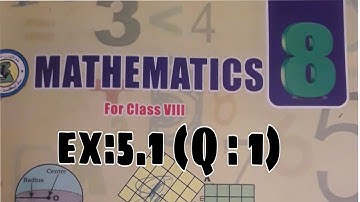 Math class 8th Exercise 5.1 Q no 1
