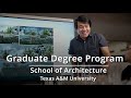 Graduate degree options and opportunities at the school of architecture