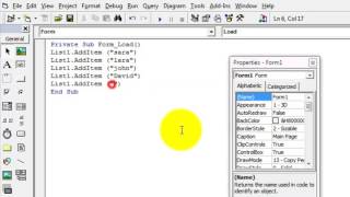 How to AddItems in listbox in Visual Basic 6 0