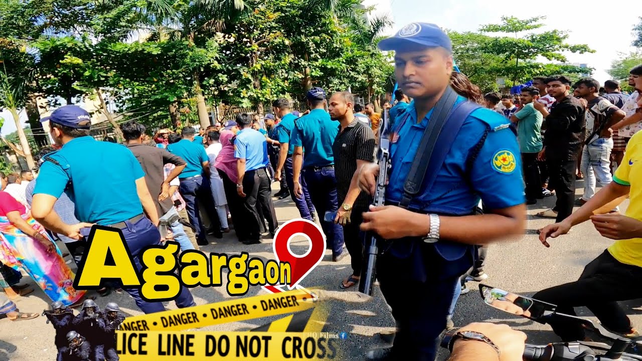 আগারগাঁও তে পুলিশ ও সড়ক বিভাগের উচ্ছেদ অভিযান 👮‍♂️ Agargaon || Police || FHQ Films