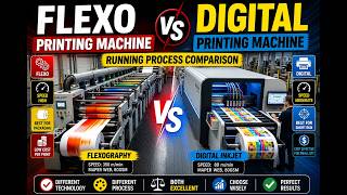 Flexo Printing vs Digital Printing | Running Process Comparison 🔥| Flexo or Digital?  Difference ✔