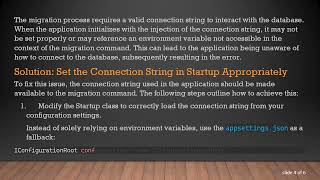 Understanding the Connection String Interference in EF Core Migrations