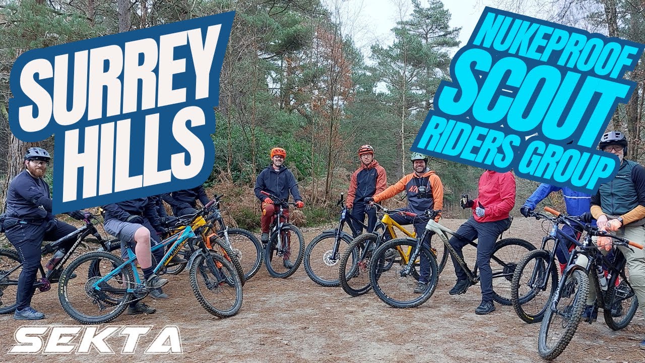 SURREY HILLS MTB💥Nukeproof Scout Riders Group hardtailing in the hills ...