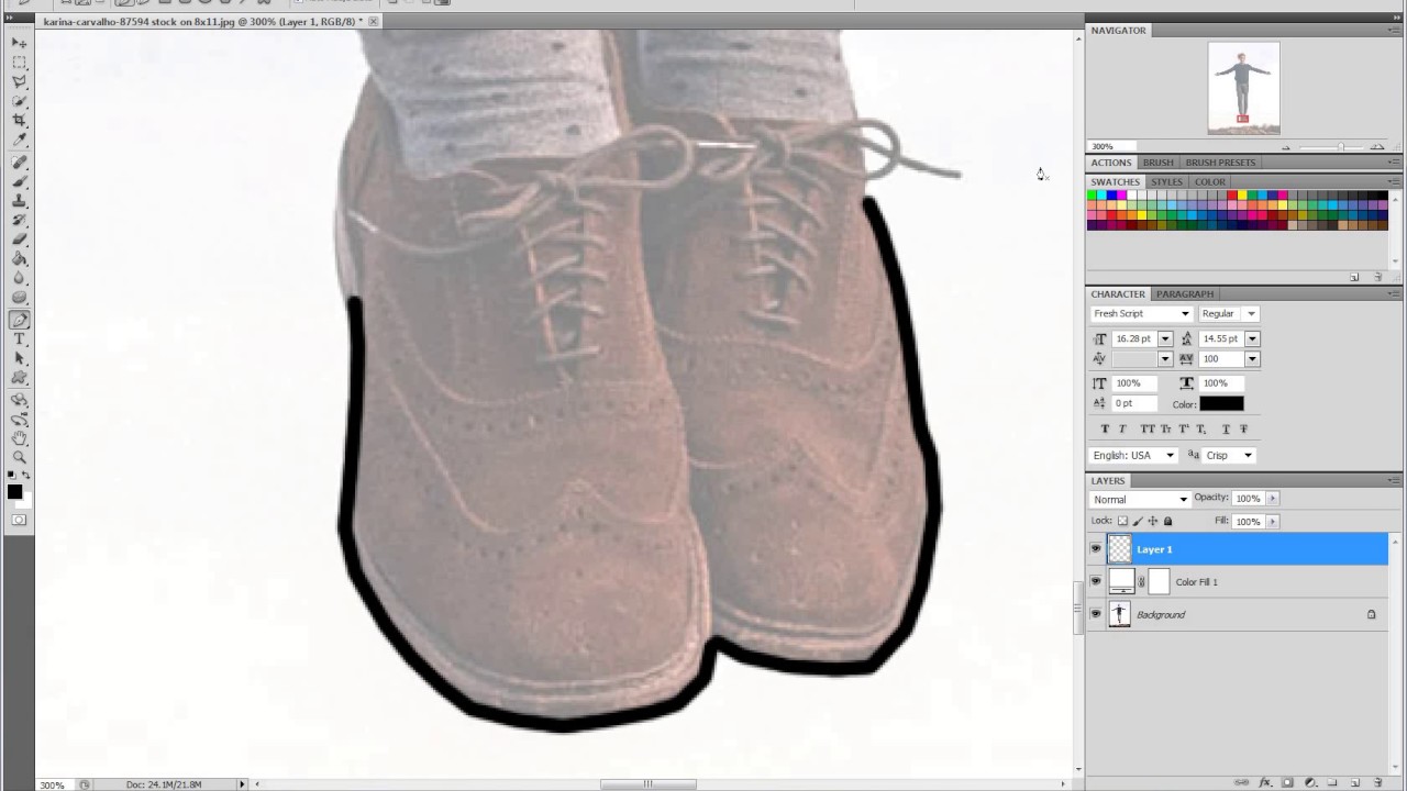 Beginner: Creating a coloring page outline with the Photoshop pen tool